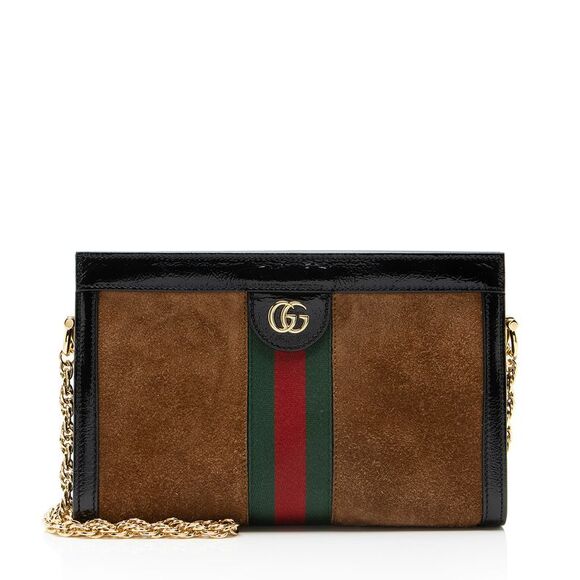Gucci Handbags - Gucci Suede Ophidia Medium Chain Shoulder Bag